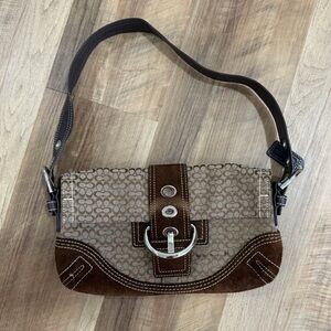 Brown Coach Designer Shoulder Bag